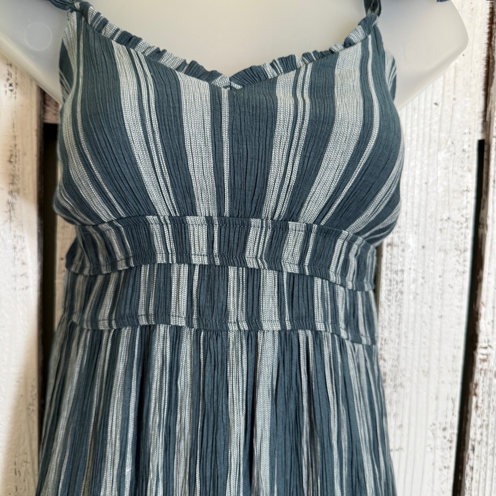 Striped Blue Midi Dress - Picture 4 of 12